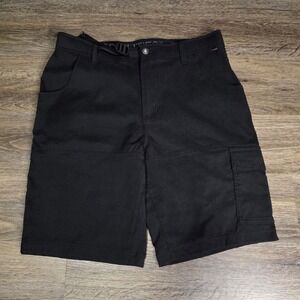 Gerry 32 Cargo Shorts Mens Black Stretch Hiking Utility Integrated Belt